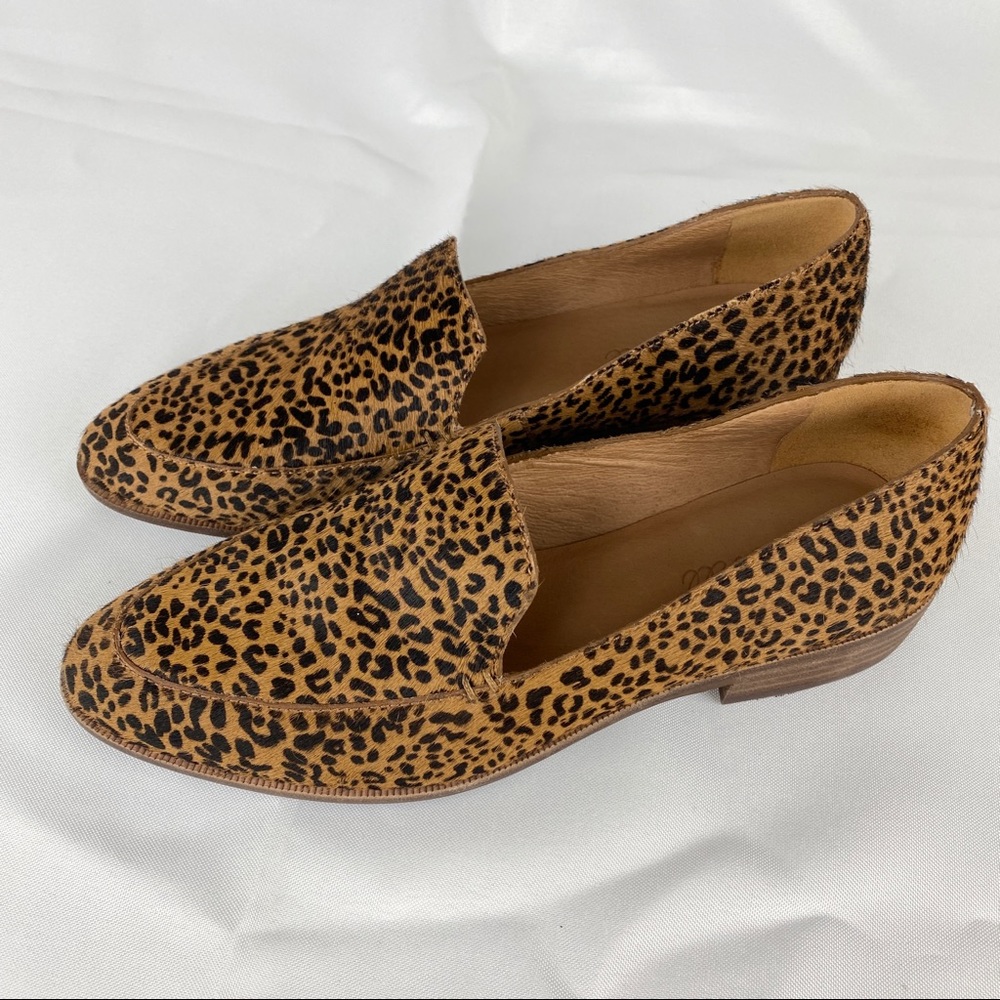 Madewell Frances Loafer Mini Leopard Calf Hair Sz 7.5